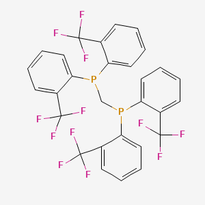 molecular formula C29H18F12P2 B12588770 Bis[bis[2-(trifluoromethyl)phenyl]phosphino]methane CAS No. 326607-15-2