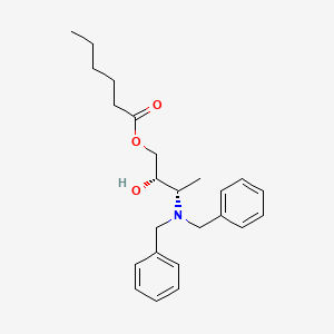 molecular formula C24H33NO3 B12588771 Hexanoic acid (2S,3S)-3-dibenzylamino-2-hydroxybutyl ester CAS No. 871948-98-0