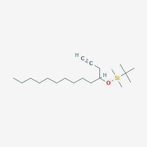 molecular formula C20H40OSi B12588775 Silane, (1,1-dimethylethyl)dimethyl[[1-(2-propynyl)undecyl]oxy]- CAS No. 502150-93-8