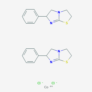 Cobalt, dichlorobis(2,3,5,6-tetrahydro-6-phenylimidazo(2,1-b)thiazole-N(sup 7)-, (T-4-(S),(S))-