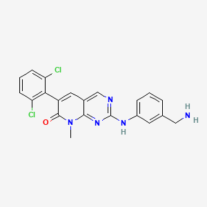 molecular formula C21H17Cl2N5O B1258885 linkable PD173955 analogue 