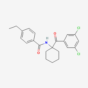 molecular formula C22H23Cl2NO2 B12588878 N-[1-(3,5-Dichlorobenzoyl)cyclohexyl]-4-ethylbenzamide CAS No. 644980-40-5
