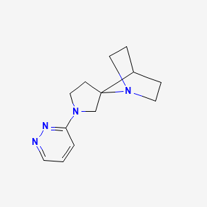 molecular formula C13H18N4 B12588908 Spiro[1-azabicyclo[2.2.1]heptane-7,3'-pyrrolidine], 1'-(3-pyridazinyl)- CAS No. 646057-11-6