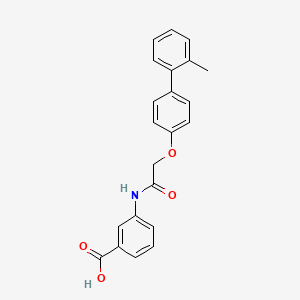 molecular formula C22H19NO4 B12588914 Benzoic acid, 3-[[[(2'-methyl[1,1'-biphenyl]-4-yl)oxy]acetyl]amino]- CAS No. 649773-63-7