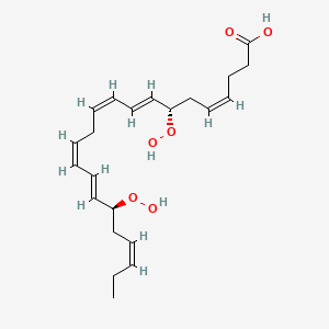molecular formula C22H32O6 B1258894 (4Z,7S,8E,10Z,13Z,15E,17S,19Z)-7,17-bis(hydroperoxy)docosa-4,8,10,13,15,19-hexaenoic acid 