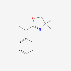 molecular formula C13H17NO B12588945 4,4-Dimethyl-2-(1-phenylethyl)-4,5-dihydro-1,3-oxazole CAS No. 878047-32-6