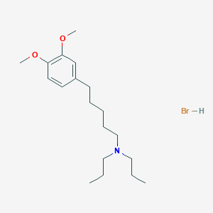 molecular formula C19H34BrNO2 B12588946 5-(3,4-dimethoxyphenyl)-N,N-dipropylpentan-1-amine;hydrobromide CAS No. 646520-35-6