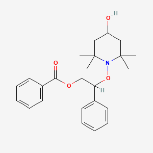 molecular formula C24H31NO4 B12588956 2-[(4-Hydroxy-2,2,6,6-tetramethylpiperidin-1-yl)oxy]-2-phenylethyl benzoate CAS No. 470689-10-2