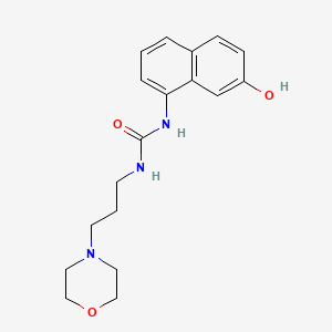 molecular formula C18H23N3O3 B12588982 Urea, N-(7-hydroxy-1-naphthalenyl)-N'-[3-(4-morpholinyl)propyl]- CAS No. 648420-43-3