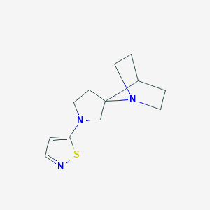 molecular formula C12H17N3S B12589017 Spiro[1-azabicyclo[2.2.1]heptane-7,3'-pyrrolidine], 1'-(5-isothiazolyl)- CAS No. 646057-14-9