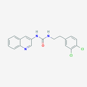 molecular formula C18H15Cl2N3O B12589134 N-[2-(3,4-Dichlorophenyl)ethyl]-N'-quinolin-3-ylurea CAS No. 648420-83-1