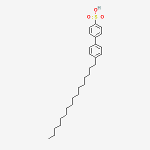 molecular formula C28H42O3S B12589142 4'-Hexadecyl[1,1'-biphenyl]-4-sulfonic acid CAS No. 650599-58-9