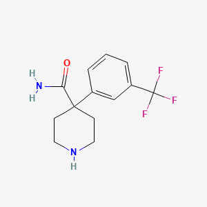 molecular formula C13H15F3N2O B12589147 4-[3-(Trifluoromethyl)phenyl]piperidine-4-carboxamide CAS No. 634465-70-6