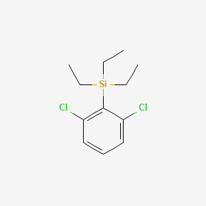 molecular formula C12H18Cl2Si B12589156 Silane, (2,6-dichlorophenyl)triethyl- CAS No. 650598-44-0