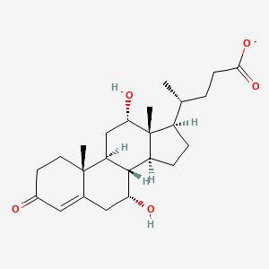 molecular formula C24H35O5- B1258917 7alpha,12alpha-Dihydroxy-3-oxochol-4-en-24-oate 