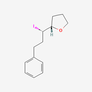 molecular formula C13H17IO B12589170 Furan, tetrahydro-2-[(1S)-1-iodo-3-phenylpropyl]-, (2S)- CAS No. 651057-18-0