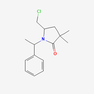 molecular formula C15H20ClNO B12589181 5-(Chloromethyl)-3,3-dimethyl-1-(1-phenylethyl)pyrrolidin-2-one CAS No. 647027-88-1