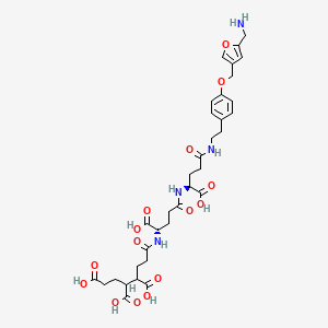 7-[[(1S)-4-[[(1S)-4-[2-[4-[[5-(aminomethyl)furan-3-yl]methoxy]phenyl]ethylamino]-1-carboxy-4-oxobutyl]amino]-1-carboxy-4-oxobutyl]amino]-7-oxoheptane-1,3,4-tricarboxylic acid
