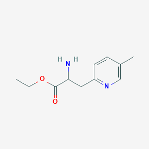 molecular formula C11H16N2O2 B12589203 Ethyl 2-amino-3-(5-methylpyridin-2-yl)propanoate CAS No. 603945-37-5