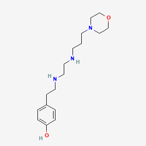 molecular formula C17H29N3O2 B12589221 4-{2-[(2-{[3-(Morpholin-4-YL)propyl]amino}ethyl)amino]ethyl}phenol CAS No. 627527-52-0