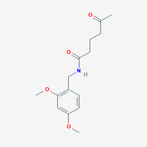 molecular formula C15H21NO4 B12589229 N-[(2,4-Dimethoxyphenyl)methyl]-5-oxohexanamide CAS No. 583027-31-0
