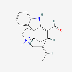 (11S,12Z,17S)-12-ethylidene-14-methyl-8-aza-14-azoniapentacyclo[9.5.2.01,9.02,7.014,17]octadeca-2,4,6,9-tetraene-10-carbaldehyde