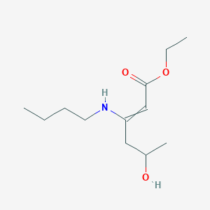 molecular formula C12H23NO3 B12589251 Ethyl 3-(butylamino)-5-hydroxyhex-2-enoate CAS No. 650596-59-1