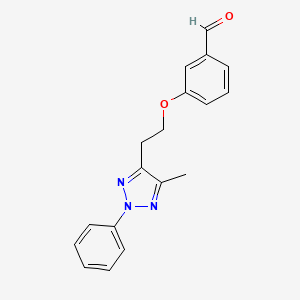 molecular formula C18H17N3O2 B12589258 3-(2-(5-Methyl-2-phenyl-2H-1,2,3-triazol-4-yl)ethoxy)benzaldehyde CAS No. 645391-66-8