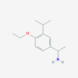 molecular formula C13H21NO B12589282 1-(4-Ethoxy-3-propan-2-ylphenyl)ethanamine CAS No. 634150-30-4