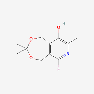 molecular formula C11H14FNO3 B12589314 [1,3]Dioxepino[5,6-c]pyridin-9-ol, 6-fluoro-1,5-dihydro-3,3,8-trimethyl- CAS No. 872688-03-4