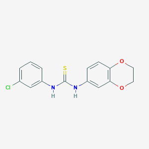 1-(3-Chlorophenyl)-3-(2,3-dihydro-1,4-benzodioxin-6-yl)thiourea