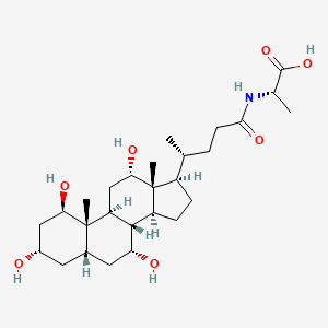 (2S)-2-[[(4R)-4-[(1R,3S,5S,7R,8S,9S,10S,12S,13R,14S,17R)-1,3,7,12-tetrahydroxy-10,13-dimethyl-2,3,4,5,6,7,8,9,11,12,14,15,16,17-tetradecahydro-1H-cyclopenta[a]phenanthren-17-yl]pentanoyl]amino]propanoic acid