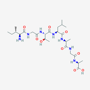 molecular formula C26H47N7O9 B12589396 L-Isoleucylglycyl-L-threonyl-L-leucyl-L-alanylglycyl-L-alanine CAS No. 647838-90-2