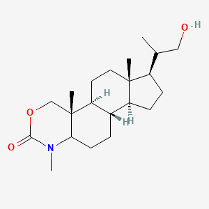 molecular formula C21H35NO3 B1258940 (1S,2R,10S,11S,14R,15S)-14-(1-hydroxypropan-2-yl)-2,6,15-trimethyl-4-oxa-6-azatetracyclo[8.7.0.02,7.011,15]heptadecan-5-one 