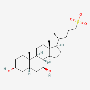 (4R)-4-[(3R,5S,7S,8R,9S,10S,13R,14S,17R)-3,7-dihydroxy-10,13-dimethyl-2,3,4,5,6,7,8,9,11,12,14,15,16,17-tetradecahydro-1H-cyclopenta[a]phenanthren-17-yl]pentane-1-sulfonate