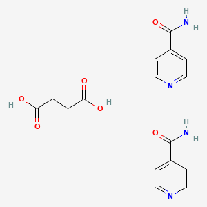 molecular formula C16H18N4O6 B12589457 Butanedioic acid--pyridine-4-carboxamide (1/2) CAS No. 478921-06-1