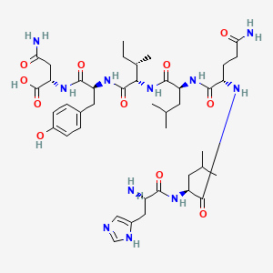molecular formula C42H65N11O11 B12589485 L-Histidyl-L-leucyl-L-glutaminyl-L-leucyl-L-isoleucyl-L-tyrosyl-L-asparagine CAS No. 649555-41-9