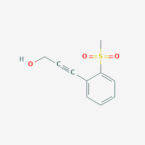 molecular formula C10H10O3S B12589544 3-[2-(Methanesulfonyl)phenyl]prop-2-yn-1-ol CAS No. 651310-34-8