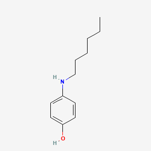 molecular formula C12H19NO B12589554 Phenol, 4-(hexylamino)- CAS No. 639478-80-1