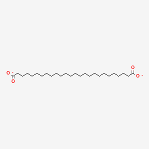 molecular formula C26H48O4-2 B1258956 Hexacosanedioate(2-) 