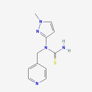molecular formula C11H13N5S B12589563 N-(1-Methyl-1H-pyrazol-3-yl)-N-[(pyridin-4-yl)methyl]thiourea CAS No. 590351-68-1