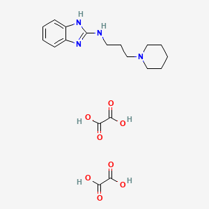 molecular formula C19H26N4O8 B12589591 oxalic acid;N-(3-piperidin-1-ylpropyl)-1H-benzimidazol-2-amine CAS No. 875923-46-9