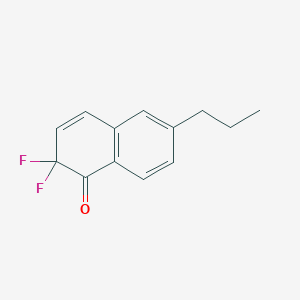 molecular formula C13H12F2O B12589658 1(2H)-Naphthalenone, 2,2-difluoro-6-propyl- CAS No. 650628-10-7