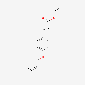 molecular formula C16H20O3 B12589674 Ethyl 3-{4-[(3-methylbut-2-en-1-yl)oxy]phenyl}prop-2-enoate CAS No. 583026-95-3