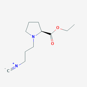 molecular formula C11H18N2O2 B12589719 Ethyl 1-(3-isocyanopropyl)-L-prolinate CAS No. 602268-69-9