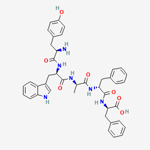 molecular formula C41H44N6O7 B12589727 D-Tyrosyl-D-tryptophyl-D-alanyl-D-phenylalanyl-D-phenylalanine CAS No. 644997-37-5