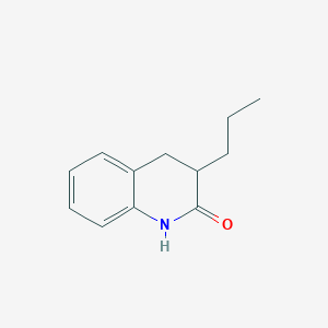 molecular formula C12H15NO B12589741 3-Propyl-3,4-dihydroquinolin-2(1H)-one CAS No. 651315-40-1