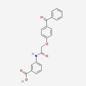 molecular formula C22H17NO5 B12589748 3-[2-(4-Benzoylphenoxy)acetamido]benzoic acid CAS No. 649773-81-9