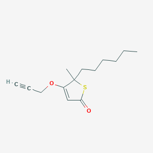 molecular formula C14H20O2S B12589772 2(5H)-Thiophenone, 5-hexyl-5-methyl-4-(2-propynyloxy)- CAS No. 646517-51-3