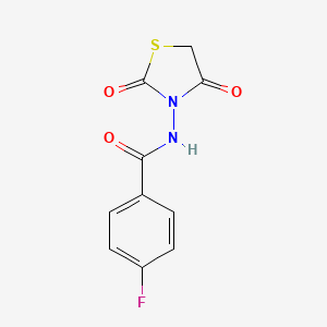molecular formula C10H7FN2O3S B12589806 N-(2,4-dioxo-1,3-thiazolidin-3-yl)-4-fluorobenzamide CAS No. 646990-01-4